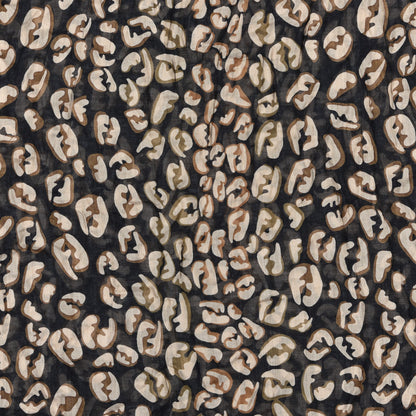 Fendi Silk FF Splash Stole Scarf Black Brown 2 of 3