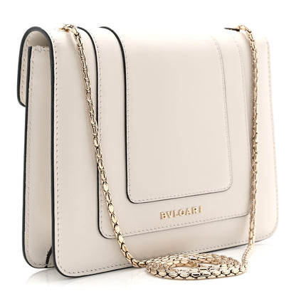 Bulgari Calfskin Small Serpenti Forever Crossbody Bag White Agate 4 of 10