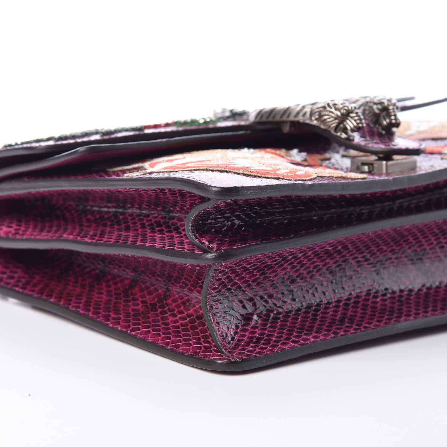 Gucci Elaphe Dragon Embroidered Medium Dionysus Shoulder Bag Violet Cyclamen Multicolor 5 of 9