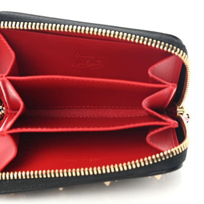 Christian Louboutin Calfskin Panettone Zip Around Coin Purse Black 5 of 10