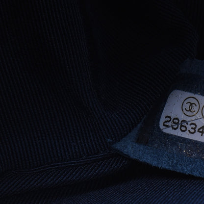 Chanel Velvet Quilted Medium Boy Flap Dark Blue 7 of 11