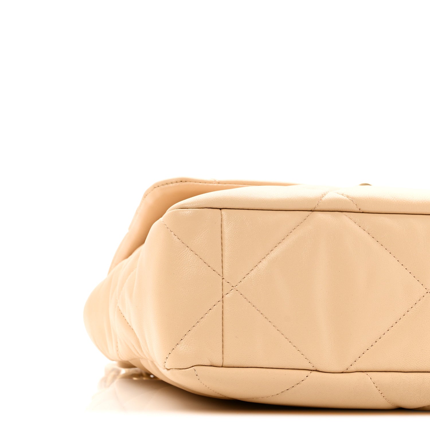 Chanel Goatskin Quilted Large Chanel 19 Flap Beige 9 of 11