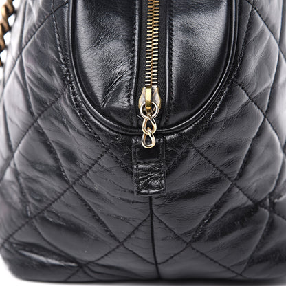 Chanel Glazed Calfskin Castle Rock Bowling Bag Black 12 of 16