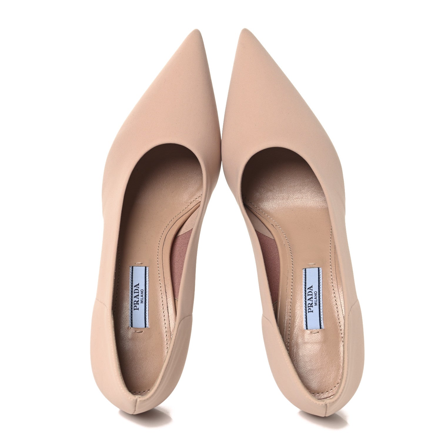 Prada Tessuto Tech Pumps 38.5 Nudo 2 of 8