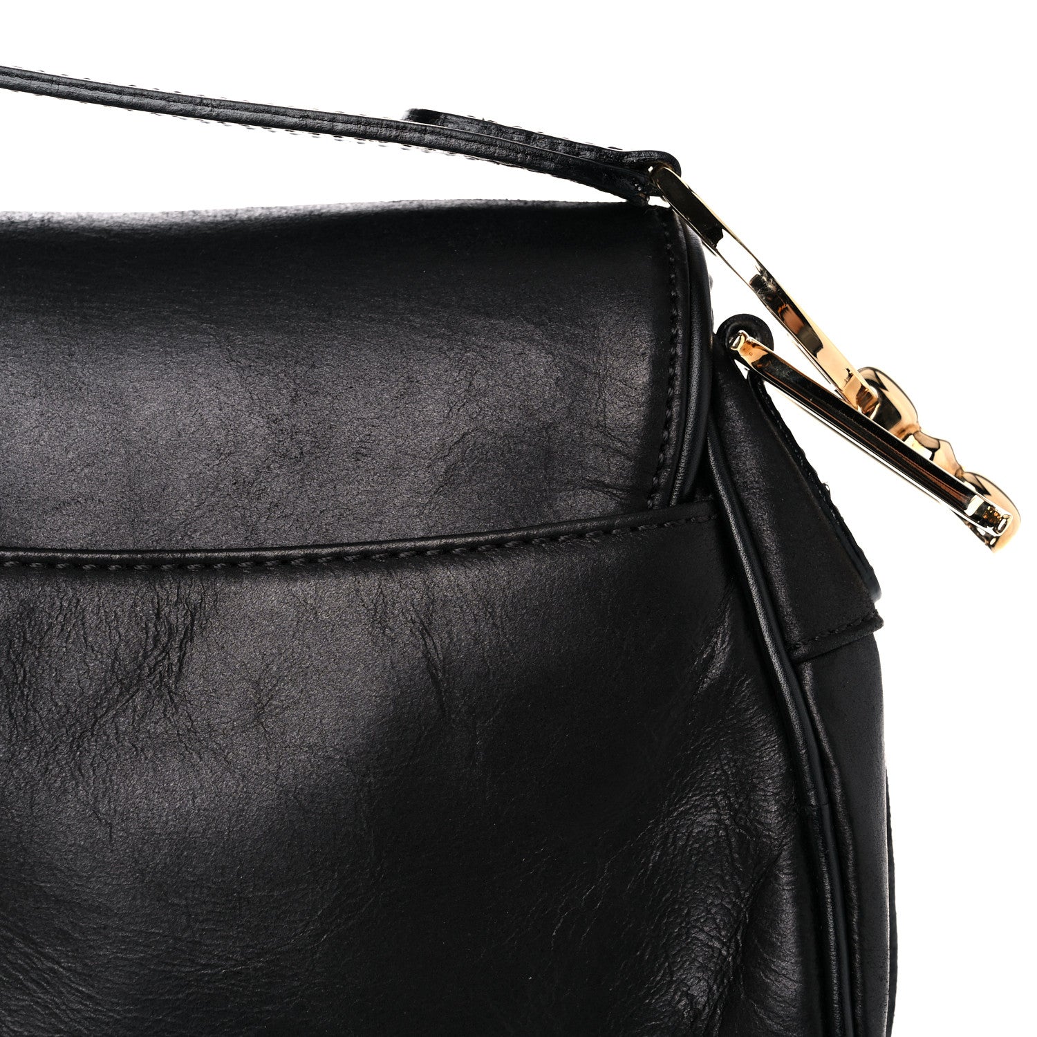Christian Dior Calfskin Saddle Bag Black 15 of 24
