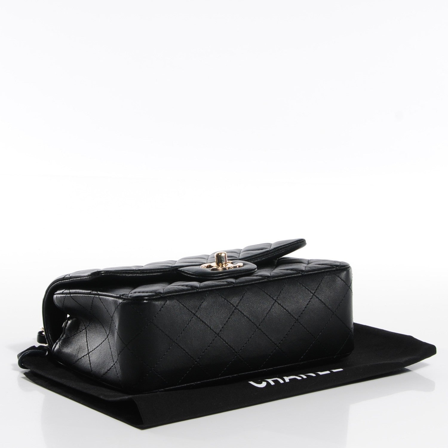 Chanel Lambskin Quilted Mini Rectangular Flap Black 4 of 9