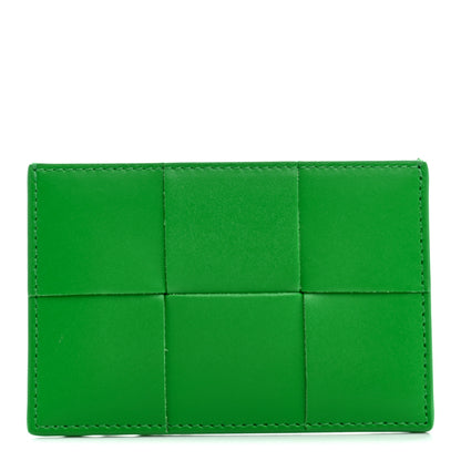 Bottega Veneta Nappa Intreccio Cassette Credit Card Holder Parakeet 1 of 6