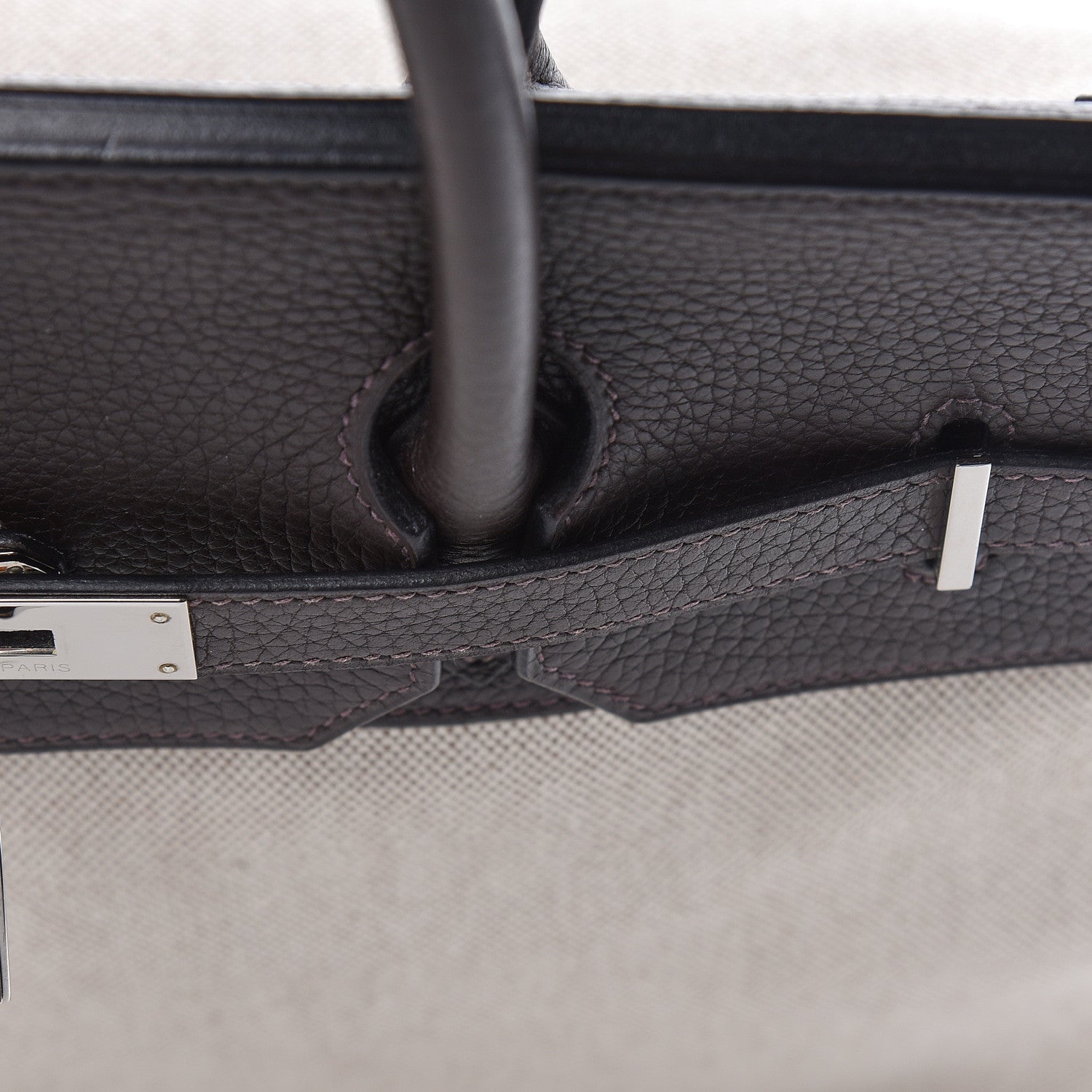 Hermes Toile Togo Birkin 40 Chocolate 37 of 37