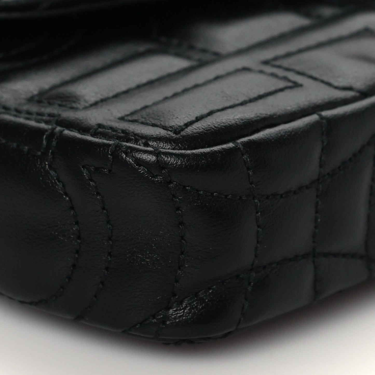 Calfskin Quilted Gancini Mini Bag Black