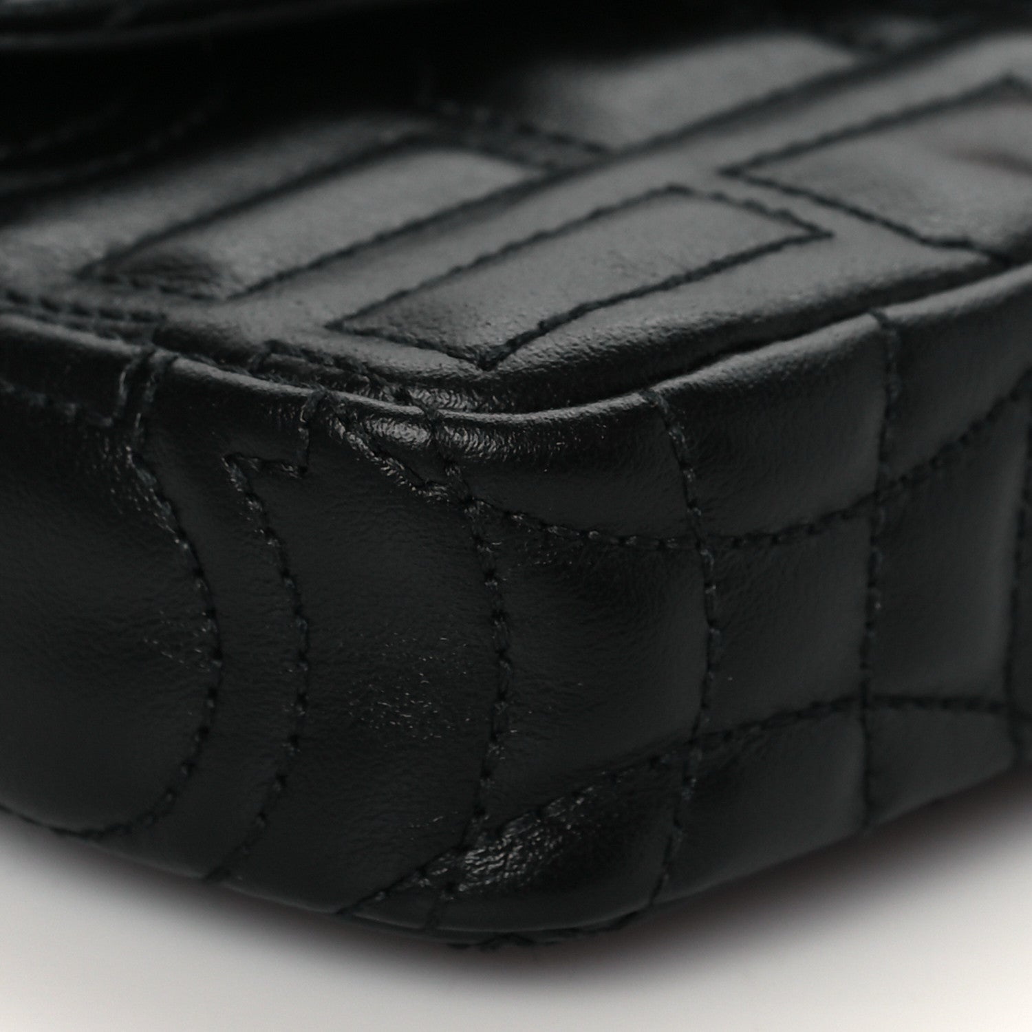 Salvatore Ferragamo Calfskin Quilted Gancini Mini Bag Black 8 of 9