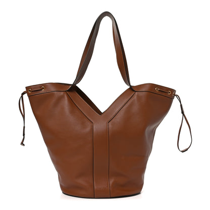 Saint Laurent Santorini Lux Calfskin Y Drawstring Tote Brick 1 of 10