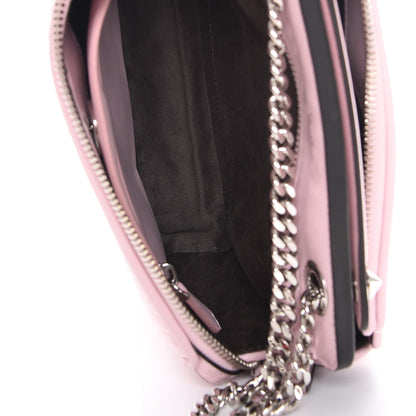 Fendi Shiny Nappa Trapuntata Small DotCom Click Chain Satchel Peonia 6 of 8