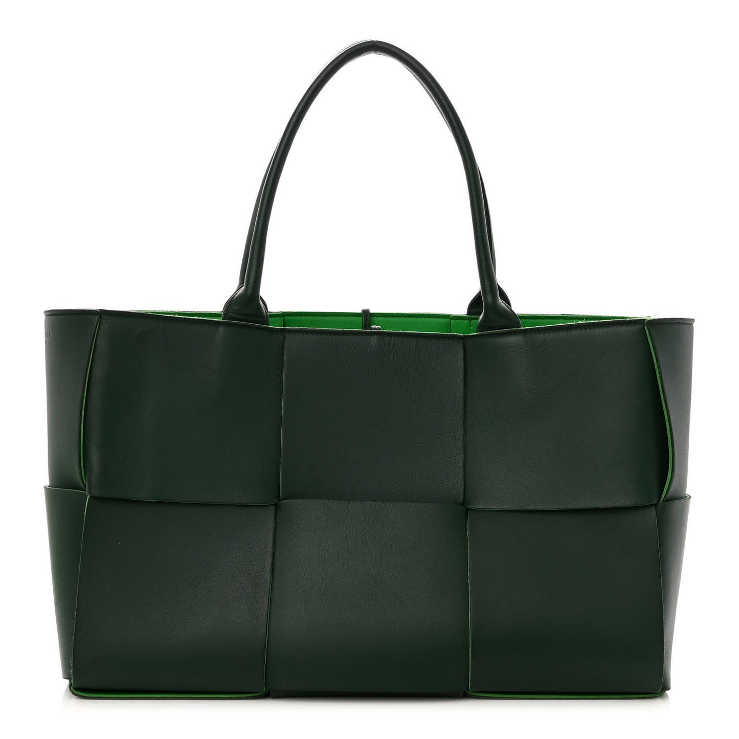 Calfskin Maxi Intrecciato Medium Arco Tote Raintree