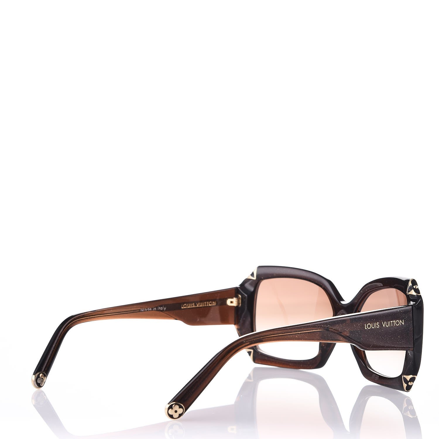 Louis Vuitton Hortensia Cat Eye Sunglasses Z0366W Brown Glitter 4 of 8