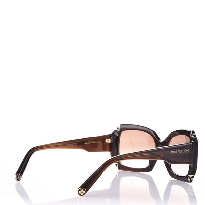 Louis Vuitton Hortensia Cat Eye Sunglasses Z0366W Brown Glitter 4 of 8