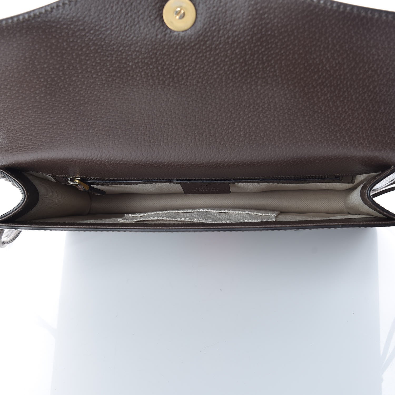 Gucci Grained Calfskin Web Animalier Shoulder Bag Brown 5 of 9