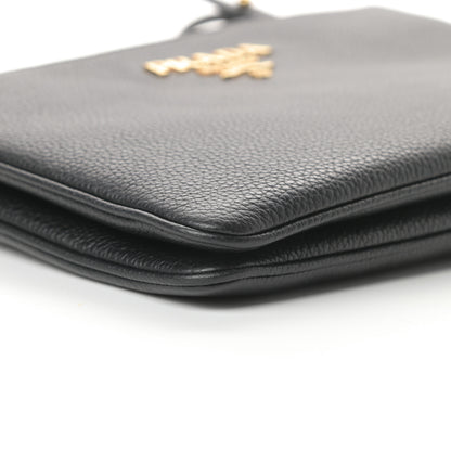 Prada Vitello Phenix Double Zip Crossbody Bag Black 11 of 12