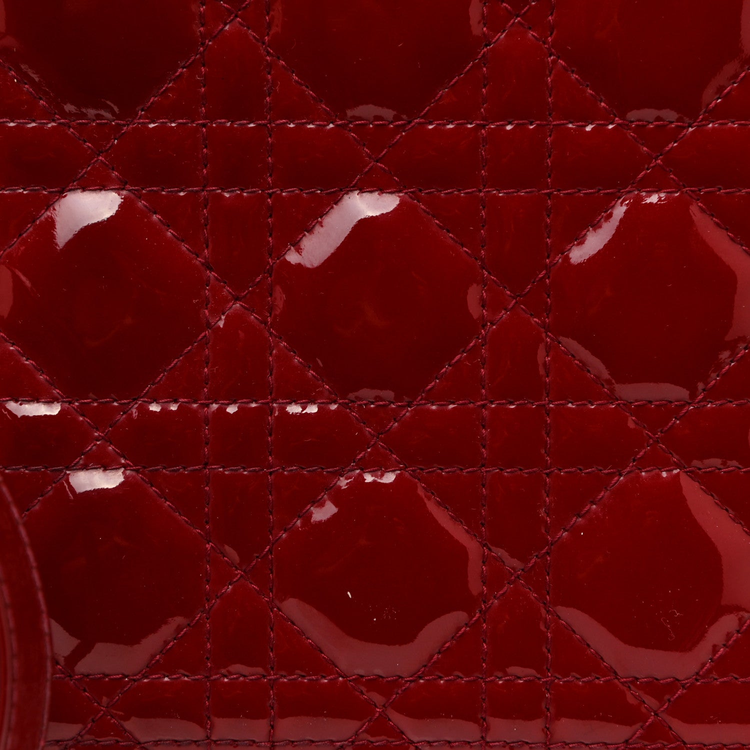 Christian Dior Patent Cannage Medium Lady Dior Red 7 of 16