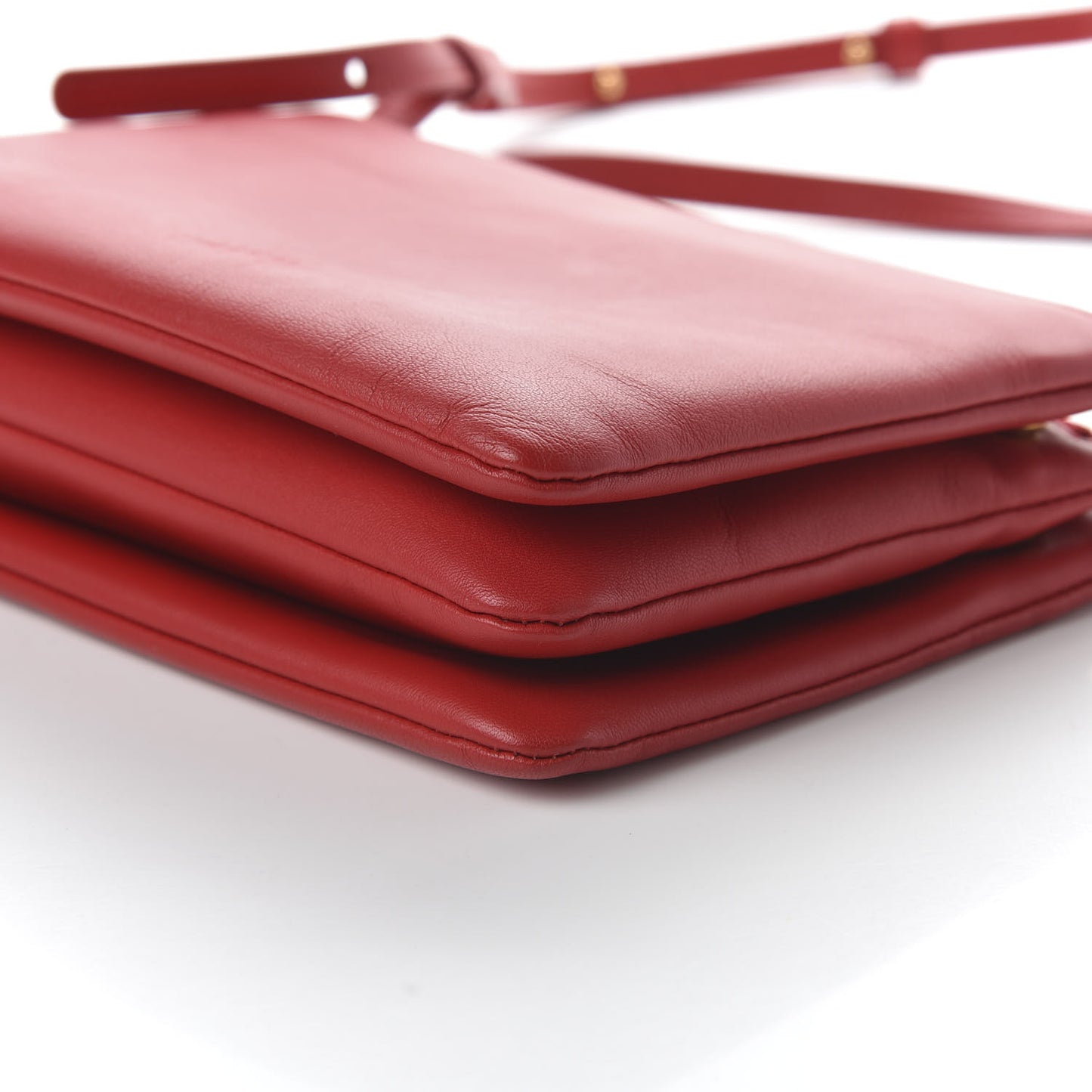 Lambskin Small Trio Crossbody Bag Red