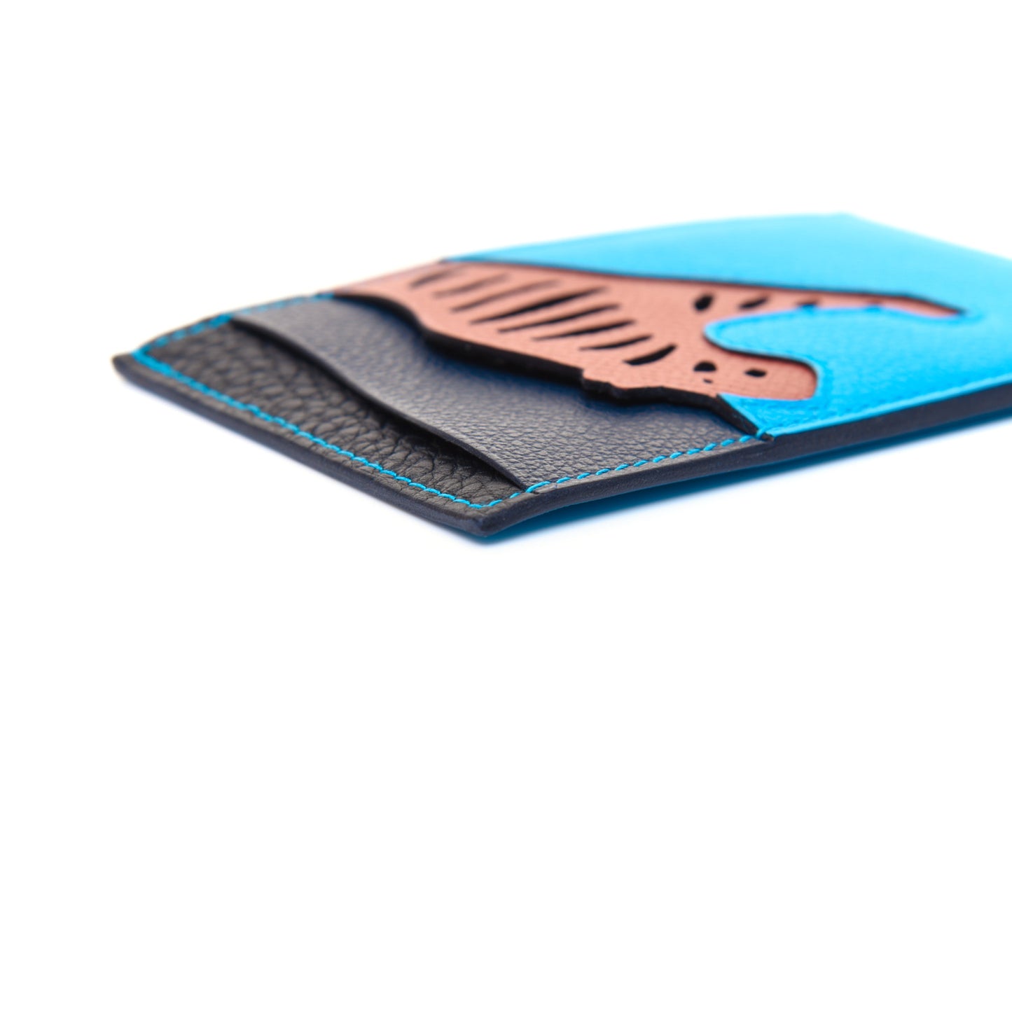 Evercolor Epsom Togo Rooroo 3CC Card Holder Bleu Frida Brique Bleu Nuit