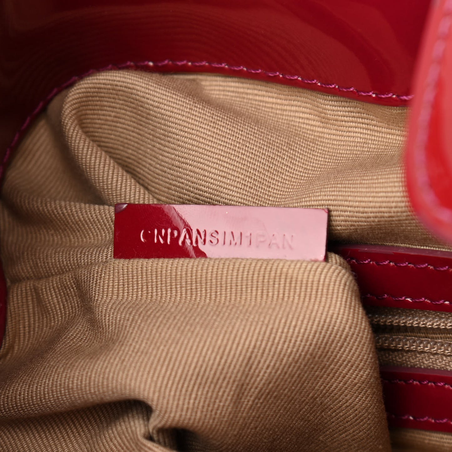 Patent Nova Check Brook Hobo Military Red