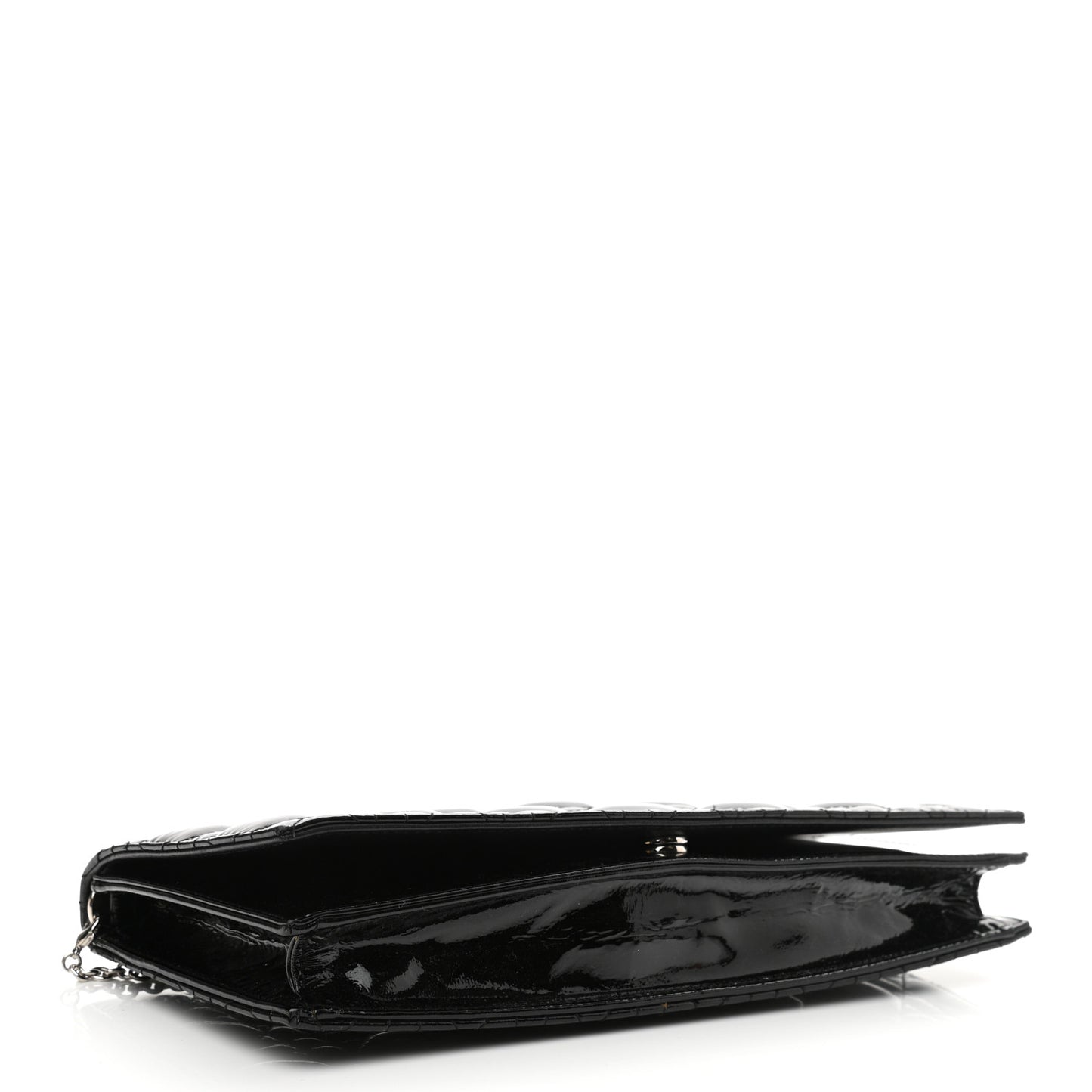 Patent Cannage Lady Dior Convertible Clutch Black