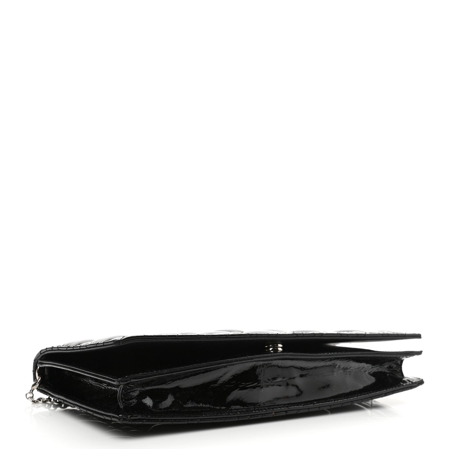 Christian Dior Patent Cannage Lady Dior Convertible Clutch Black 4 of 10