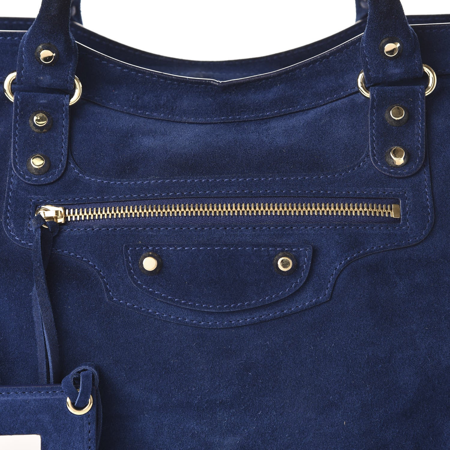 Balenciaga Baby Daim Suede Classic Gold Hardware City Bleu Pacifique 11 of 11