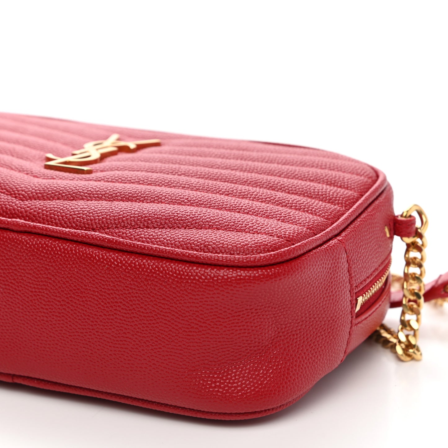 Grain De Poudre Matelasse Monogram Mini Lou Camera Bag Eros Red