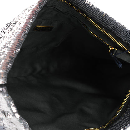 Prada Sequin Ombre Pochette Clutch Acciaio 5 of 7