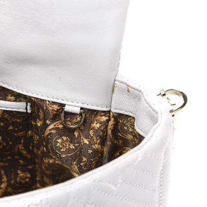 Versace Nappa Barocco Quilted Vanitas Medea Shoulder Bag White 6 of 10
