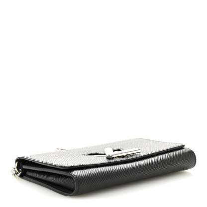 Louis Vuitton Epi Twist Chain Wallet Black 4 of 10