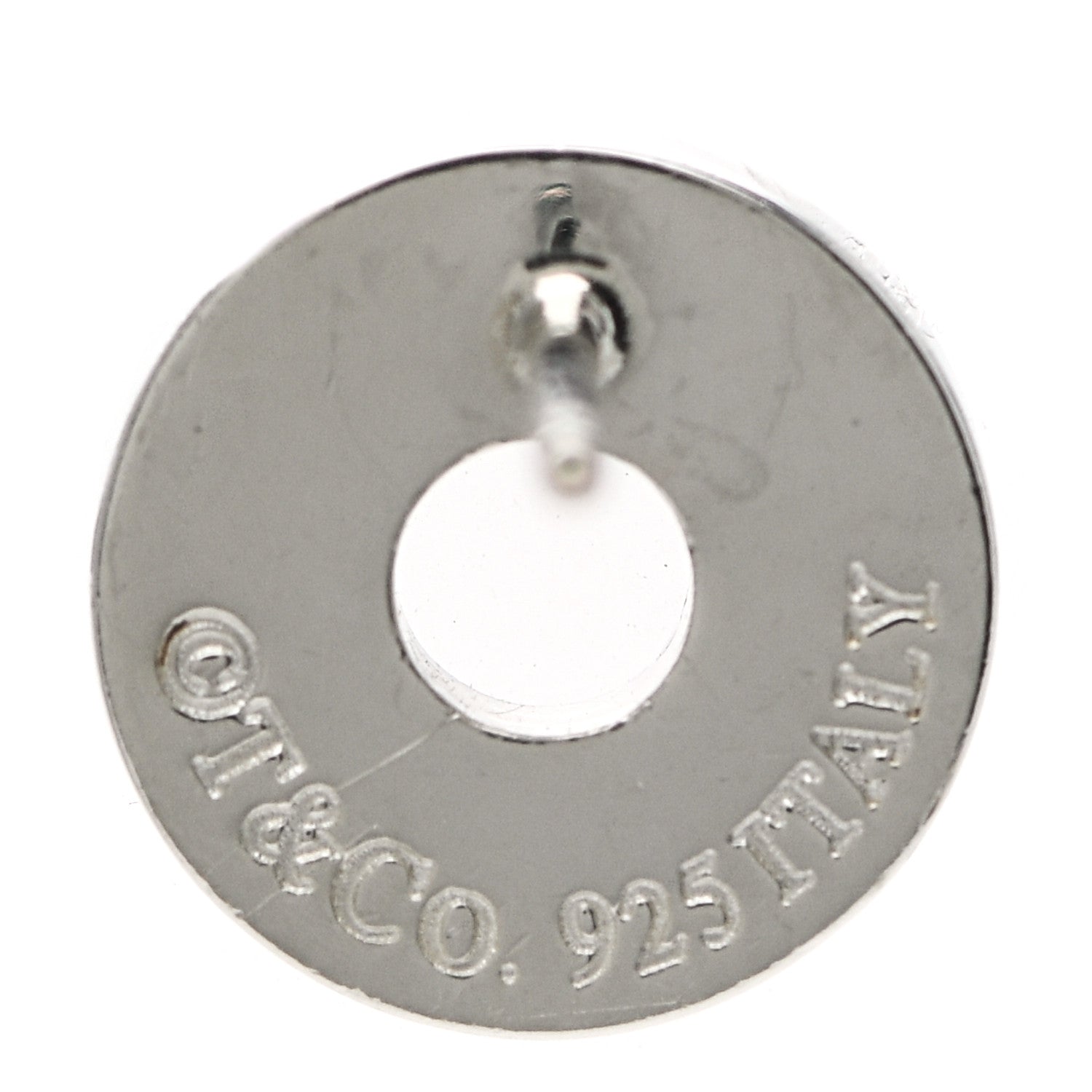 Tiffany Sterling Silver 1837 Circle Earrings 4 of 5