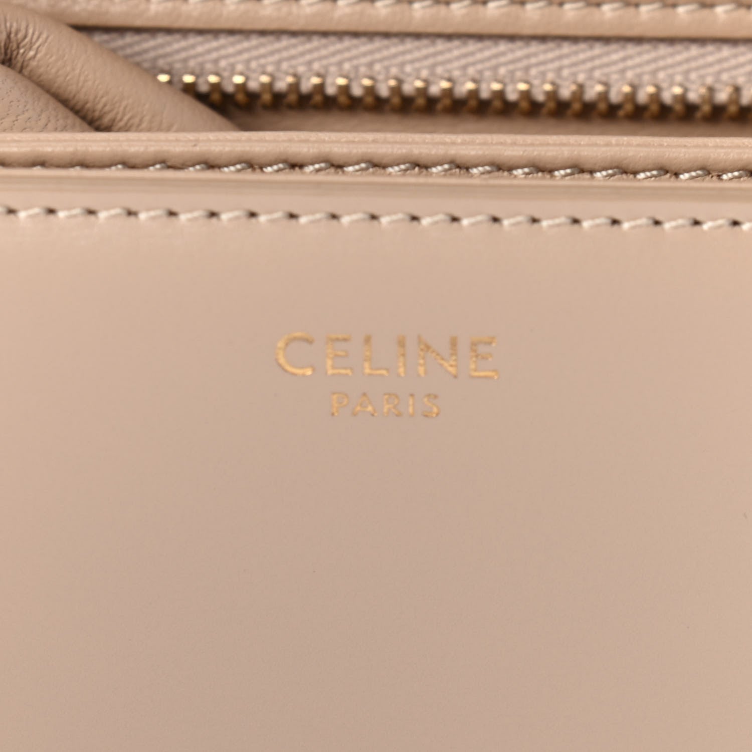 Celine Shiny Calfskin Teen Triomphe Nude 6 of 10