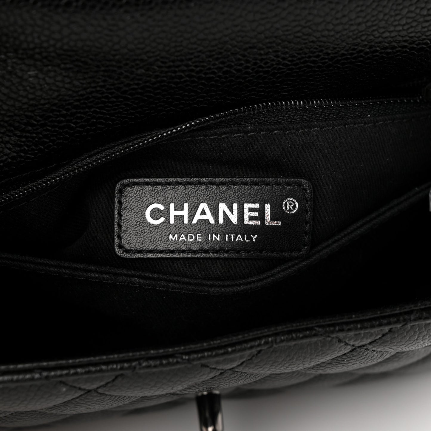 Caviar Quilted Mini Coco Handle Flap So Black