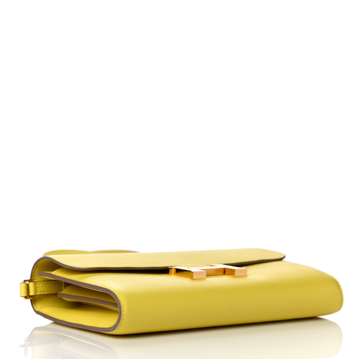 Hermes Evercolor Constance Wallet To Go Lime 4 of 10