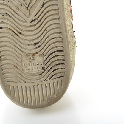Gucci Calfskin Ayers Web Flames Embroidered Mens Ace Sneakers 10 Off White 13 of 23