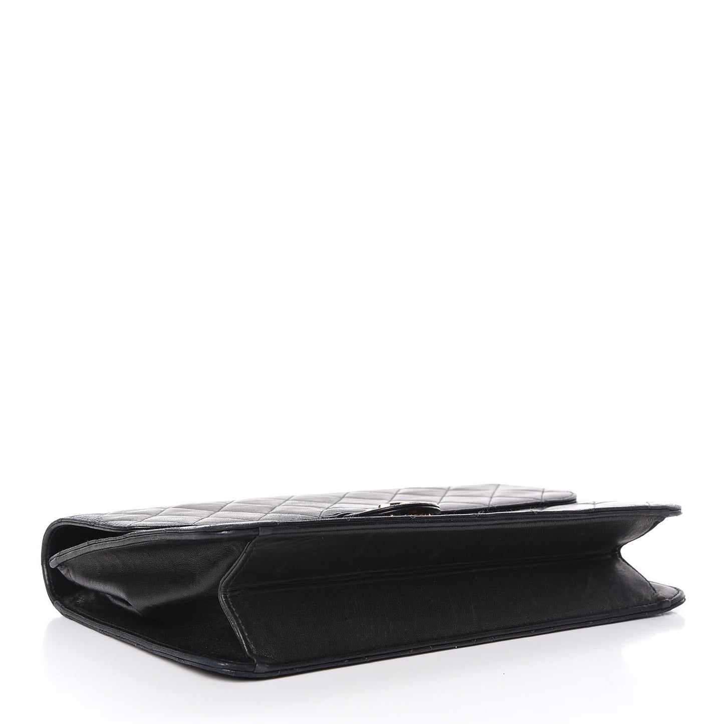 Lambskin Quilted Medium Single Flap Black