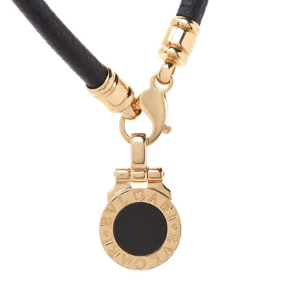 Bulgari 18K Yellow Gold Onyx BVLGARI BVLGARI Cord Pendant Necklace 4 of 5