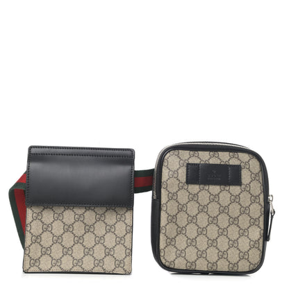 Gucci GG Supreme Monogram Web Belt Bag Black 1 of 4