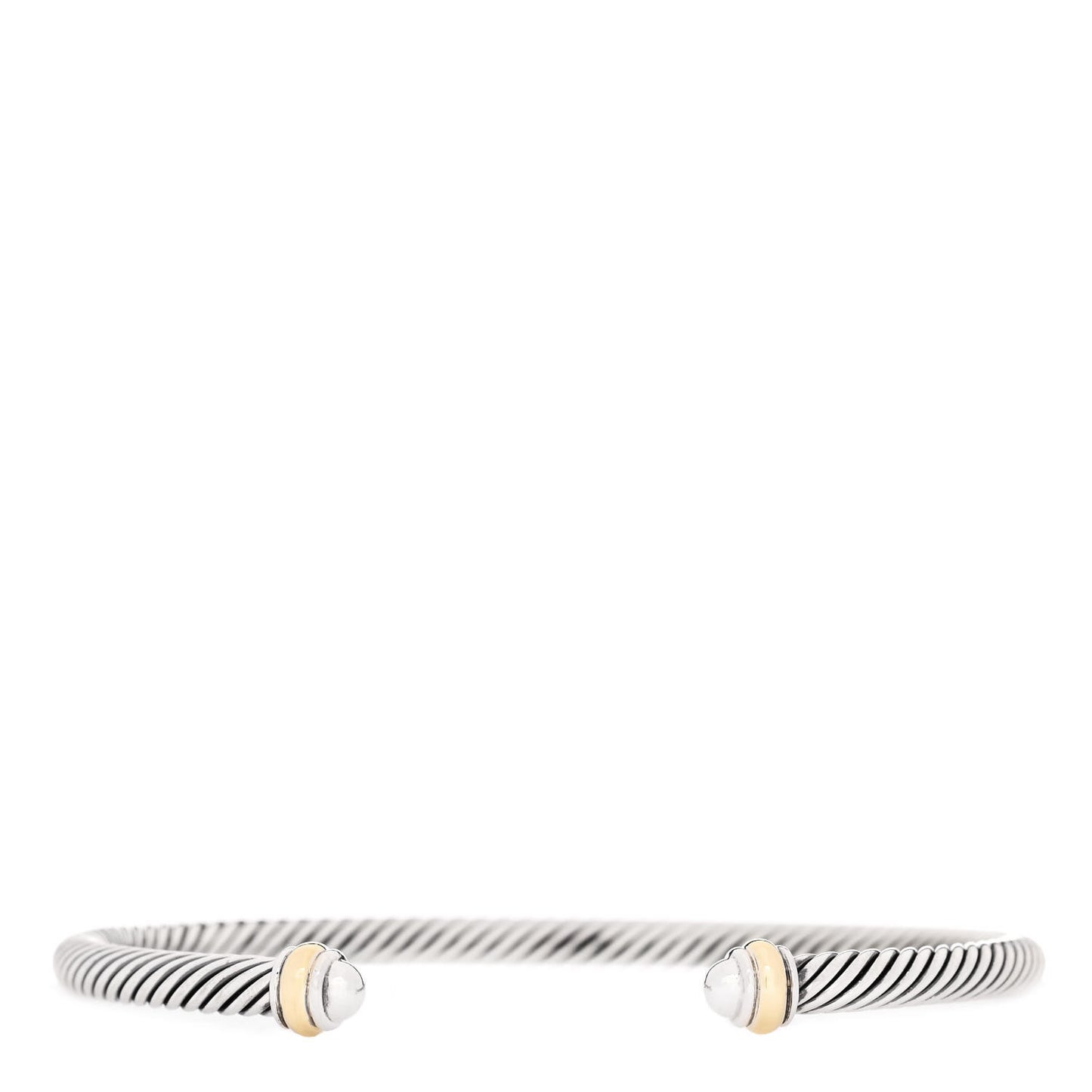 Sterling Silver 18K Yellow Gold 4mm Cable Classics Bracelet
