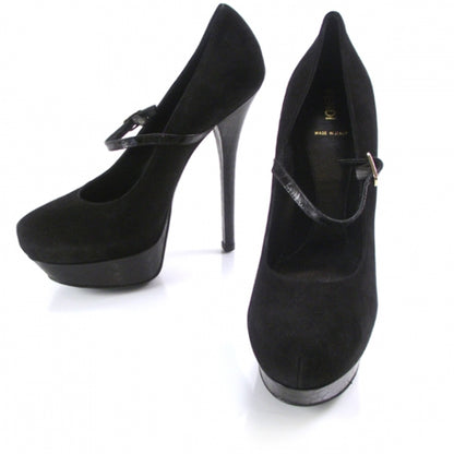 Fendi Suede Crocodile Platform Mary Janes 39 Black 1 of 6