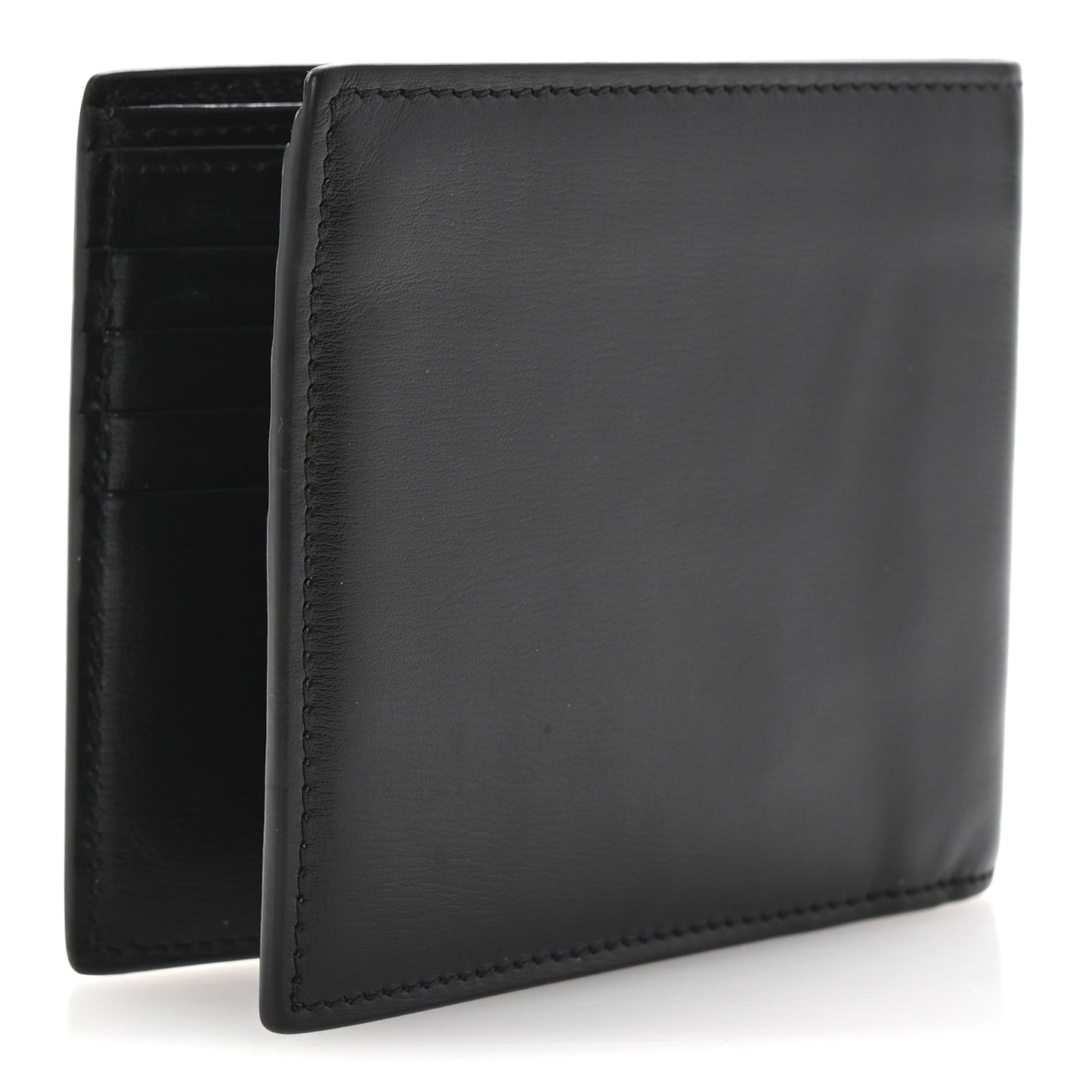Shiny Calfskin Tiny Bi-Wallet Black