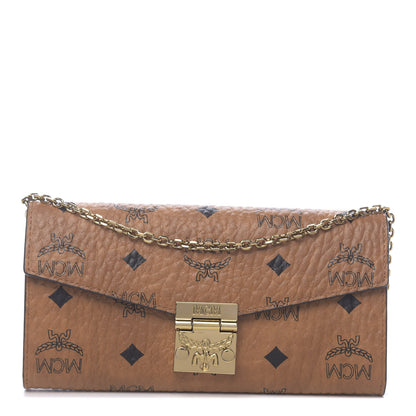 MCM Visetos Large Patricia Wallet On Chain Cognac 1 of 10