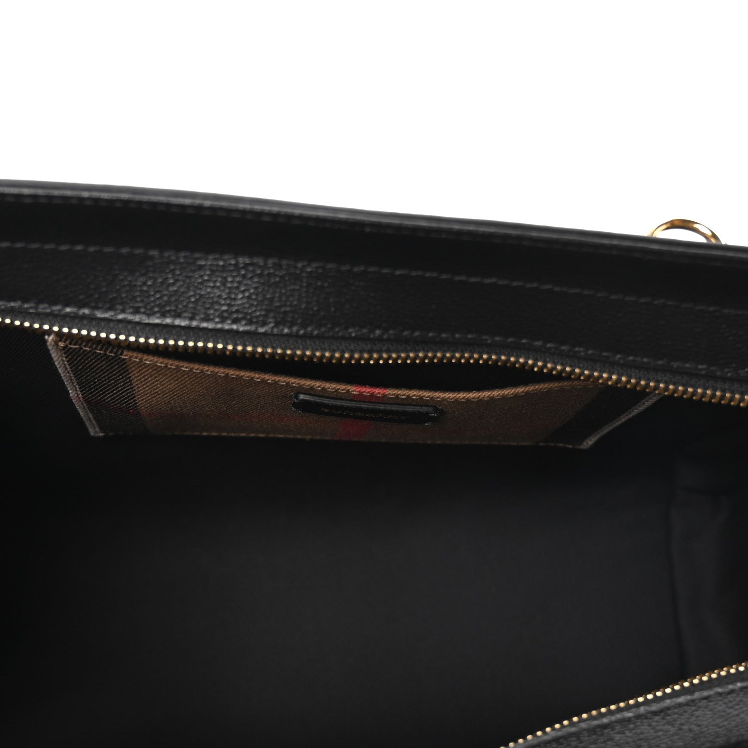 Burberry Calfskin Mega Check Small Banwell Tote Black 5 of 10