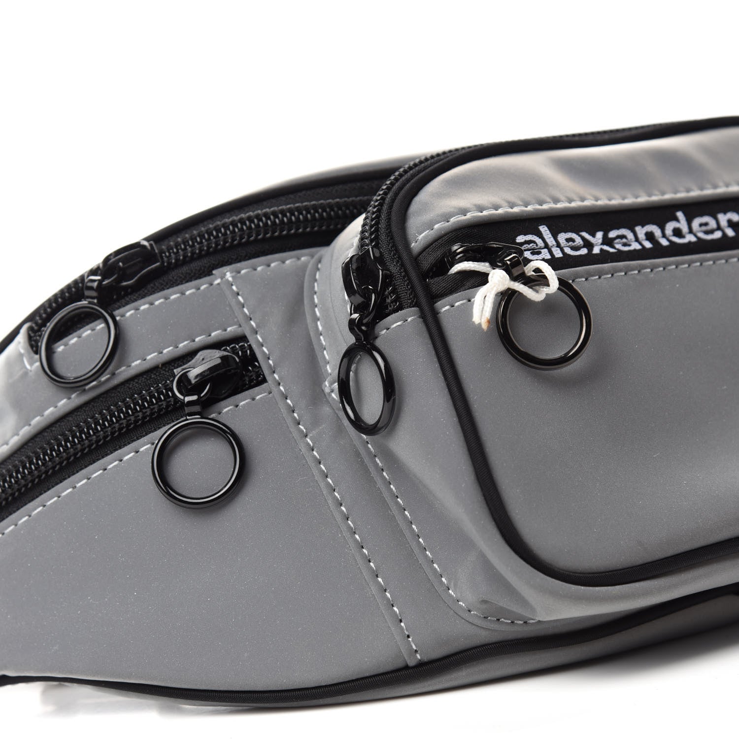 Alexander Wang Nylon Logo Printed Attica Belt Bag Reflective Silver 6 of 9