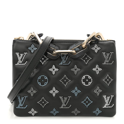 Louis Vuitton Lambskin Swarovski Crysta Embossed Monogram Coussin BB Black 1 of 10