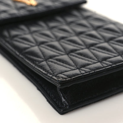Versace Nappa Quilted Virtus Phone Phone Crossbody Black 7 of 8