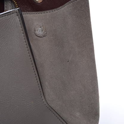 Celine Crocodile Embossed Nubuck Medium Trapeze Grey 12 of 20