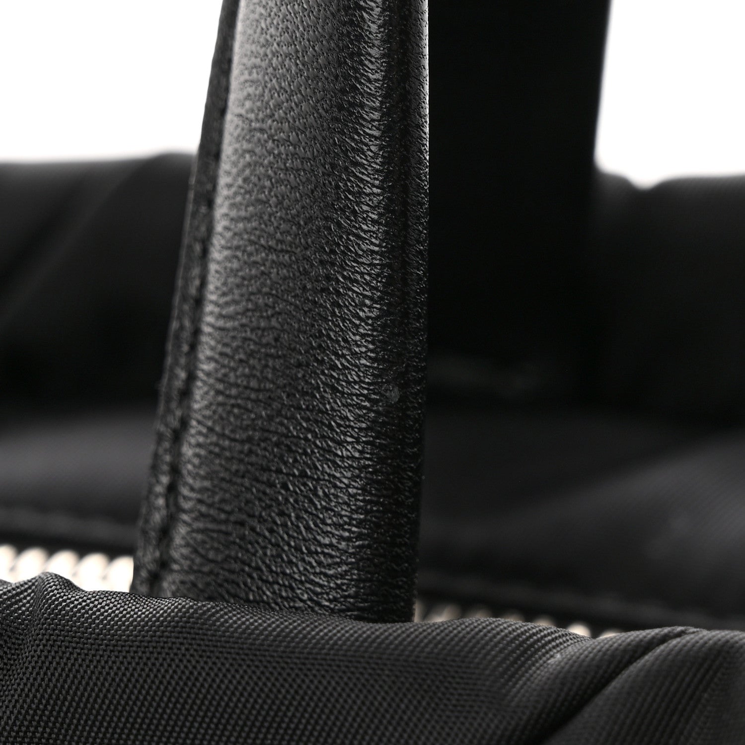Prada Re-Nylon Nappa Triangle Quilted Padded Double Handled Zip Pocket Tote Black 11 of 12